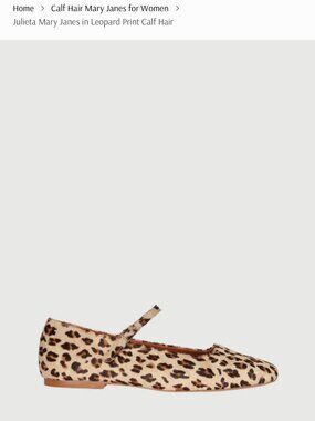 Augusta Julieta Mary Janes in Leopard Print Calf Hair